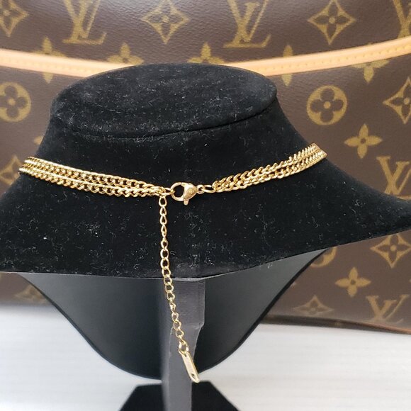 Louis Vuitton Lock & Key w/ Unbranded Heart Love Golden Stainless Steel Chain - Picture 10 of 14